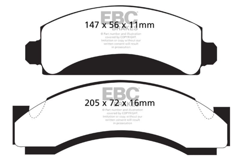 EBC 74-80 Chevrolet C30 (JB8) Pastillas de freno delanteras Yellowstuff