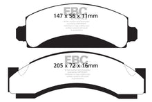 Cargar imagen en el visor de la galería, EBC 74-80 Chevrolet C30 (JB8) Pastillas de freno delanteras Yellowstuff