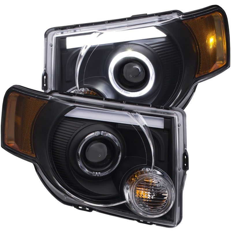 ANZO 2008-2012 Ford Escape Proyector Faros delanteros con Halo Negro