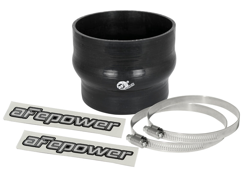 Kit de acoplamiento de silicona aFe Magnum FORCE CAI (ID de 4 pulg. a ID de 3,5 pulg.) Reductor recto de 2,75 pulg. de largo - Negro