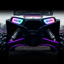 Cargar imagen en el visor de la galería, Oracle 1421 Polaris RZR 900/1000 Turbo Dynamic RGB+A Seq Turn Signal Headlight Halo KitSEE WARRANTY
