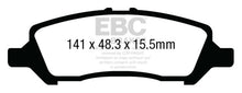 Cargar imagen en el visor de la galería, Pastillas de freno traseras EBC 12+ Dodge Dart 1.4 Turbo Redstuff