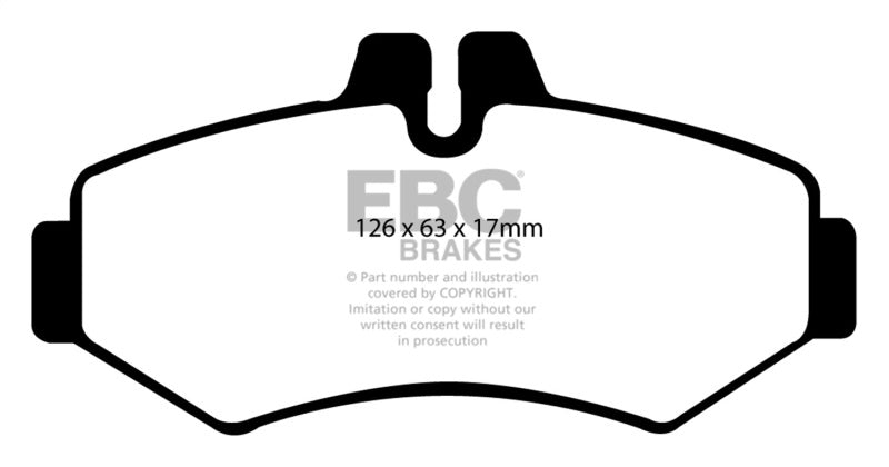EBC 02-08 Mercedes-Benz G500 5.0 Pastillas de freno traseras Yellowstuff
