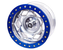 Cargar imagen en el visor de la galería, 17x9 Inch Aluminum Beadlock Wheel 5 On 4.50 Inch W 3.75 Inch Back Space Orange Segmented Ring Trail Gear