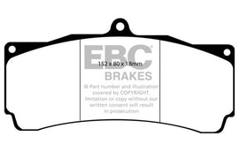 Pastillas de freno de alto rendimiento EBC Brakes Yellowstuff