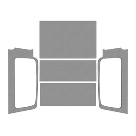 DEI 04-06 Jeep Wrangler LJ Kit completo de revestimiento de techo con apariencia de cuero ilimitado - Gris