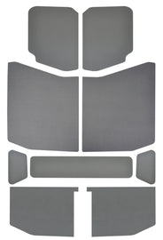 DEI 18-23 Jeep Wrangler JL 4 puertas Boom Mat Headliner - 9 piezas - Aspecto de cuero gris