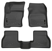 Cargar imagen en el visor de la galería, Husky Liners 2012 Ford Focus (4DR/5DR) WeatherBeater Combo Black Floor Liners