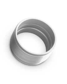 quince52 Super Touring Boca roscada anodizada plateada con placa de cubierta transparente satinada