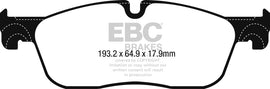 EBC 2016+ Jaguar F-Pace 2.0L TD (180) Pastillas de freno delanteras Greenstuff
