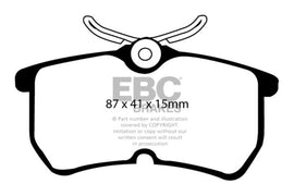 Pastillas de freno traseras EBC 13-19 Ford Fiesta ST 1.6T Bluestuff