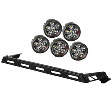 Cargar imagen en el visor de la galería, Rugged Ridge 07-18 Jeep Wrangler JK 5 Round LED Hood Light Bar Kit