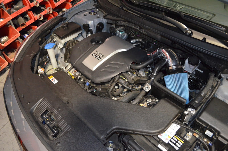 Injen 15-18 Hyundai Sonata 1.6L (t) Entrada de Ram corta pulida con escudo térmico