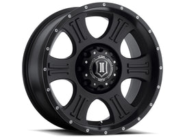 ICON Shield 20x9 5x150 16mm Offset 5.625in BS 110.1mm Diámetro Rueda negra satinada