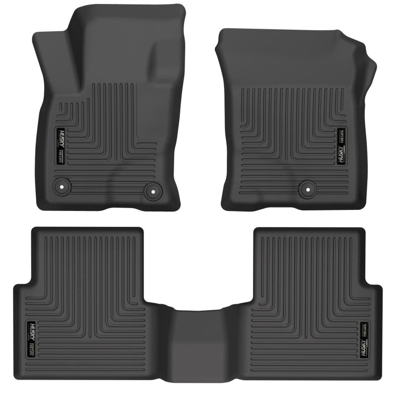 Husky Liners 21-22 Ford Bronco Sport WeatherBeater Revestimientos para piso de asiento delantero y segundo (negro)