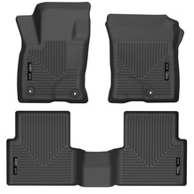 Cargar imagen en el visor de la galería, Husky Liners 21-22 Ford Bronco Sport WeatherBeater Revestimientos para piso de asiento delantero y segundo (negro)