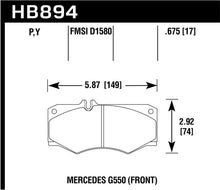 Cargar imagen en el visor de la galería, Hawk 09-17 Mercedes-Benz G550 LTS Street Front Brake Pads
