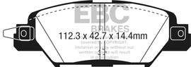 EBC 2016 Mazda CX-5 2.0L Pastillas de freno traseras Redstuff