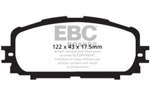 Cargar imagen en el visor de la galería, EBC 12+ Toyota Yaris 1.5 Ultimax2 Front Brake Pads