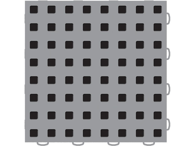 WeatherTech TechFloor - 12in X 12in Tiles - Grey/Black **Order in Qtys of 10
