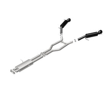 Cargar imagen en el visor de la galería, MagnaFlow Cat-Back 15-16 Land Rover Ranger Rover V6 SS 2.5in Dual Split Rear Exit 4.5in Black Tips