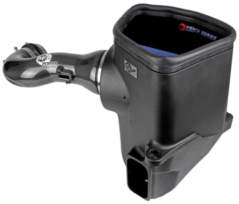 aFe 19-20 GM Trucks 5.3L/6.2L Track Series Sistema de admisión de aire frío de fibra de carbono con filtros Pro 5R