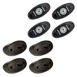 Kit de luces Rock de Rigid Industries: blanco frío (4 luces)