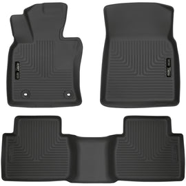 Husky Liners 2018 Toyota Camry Weatherbeater Revestimientos negros para el piso del asiento delantero y segundo