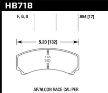 Cargar imagen en el visor de la galería, Hawk DTC-60 AP Racing/Alcon HB110 con pastillas de freno Rad Depth Racing de 42 mm