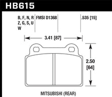 Cargar imagen en el visor de la galería, Hawk 08-10 Mitsubishi Lancer Evo X DTC-70 Race Rear Brake Pads