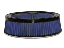 Load image into Gallery viewer, aFe MagnumFLOW Air Filters Round Racing P5R A/F TOP Racer 14D x 4H (Blk/Blue)