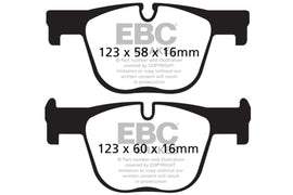 EBC 12+ BMW 335 3.0 Turbo (F30) Pastillas de freno traseras Redstuff