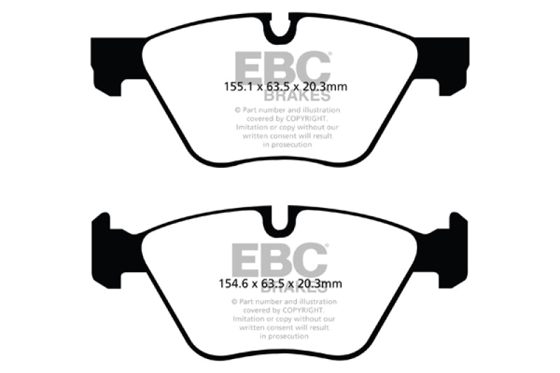 EBC 11+ BMW 528 2.0 Turbo (F10) Pastillas de Freno Delanteras Yellowstuff