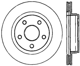 StopTech Power Slot 04-09 Dodge Durango / 02-05 Ram 1500 Front Left Slotted Cryo Rotor
