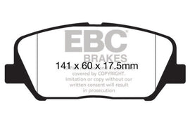 Pastillas de freno delanteras EBC 12-15 Hyundai Veloster 1.6 Turbo Redstuff