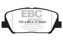 Cargar imagen en el visor de la galería, Pastillas de freno delanteras EBC 12-15 Hyundai Veloster 1.6 Turbo Yellowstuff