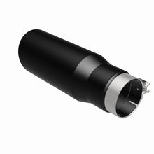 Cargar imagen en el visor de la galería, MagnaFlow Tip Stainless Black Coated Single Wall Round Single Outlet 5in Dia 3.5in Inlet 14.5in L