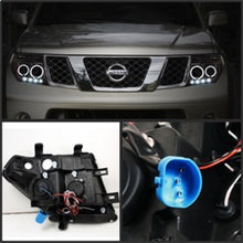 Load image into Gallery viewer, Spyder Nissan Frontier 05-08 Projector Headlights LED Halo LED Smke PRO-YD-NF05-HL-SM