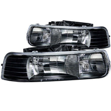 Cargar imagen en el visor de la galería, ANZO 1999-2002 Chevrolet Silverado 1500 Faros delanteros de cristal, color negro