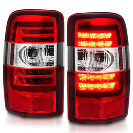 ANZO 2000-2006 Chevrolet Tahoe luces traseras LED con lente roja carcasa cromada