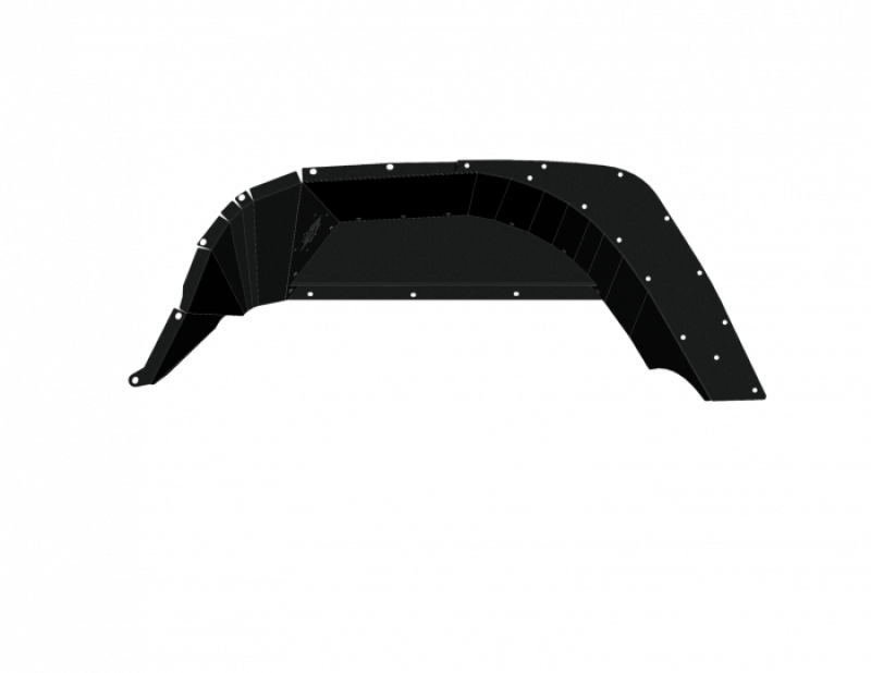 Road Armor 18-21 Jeep Gladiator JL Stealth Revestimiento de guardabarros trasero Armadura corporal - Acero negro