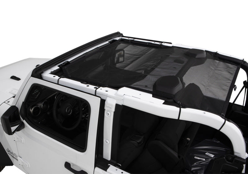 Rampage 2018-2019 Jeep Wrangler(JL) Sport 2 puertas malla sombra superior - negro