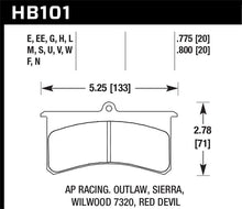 Cargar imagen en el visor de la galería, Hawk Aerospace Components / AP Racing / Brakeman / CNC / Coleman / Outlaw DTC-60 Pastillas de freno de carrera
