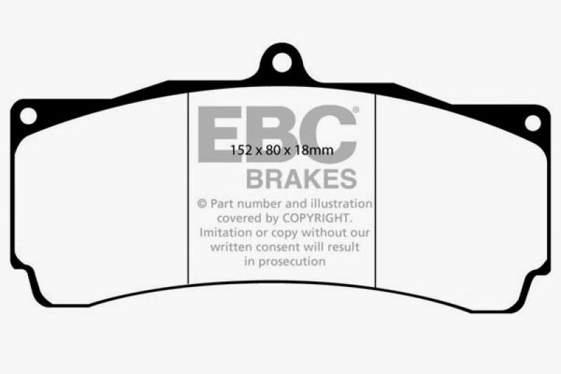 Pastillas de freno de cerámica EBC Brakes Redstuff
