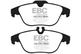 EBC 13-16 Mercedes-Benz GLK250 2.1 Twin TD Pastillas de freno traseras Yellowstuff