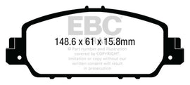 Pastillas de freno delanteras EBC 13+ Honda Accord Coupe 2.4 EX Redstuff