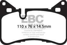 Cargar imagen en el visor de la galería, EBC 14 Pastillas de Freno Traseras Mercedes-Benz C63 AMG (W204) 6.2 Bluestuff