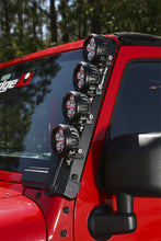 Cargar imagen en el visor de la galería, Rugged Ridge 07-18 Jeep Wrangler JK Elite Fast Track Windshield Light Bar Mount w/o Crossbar