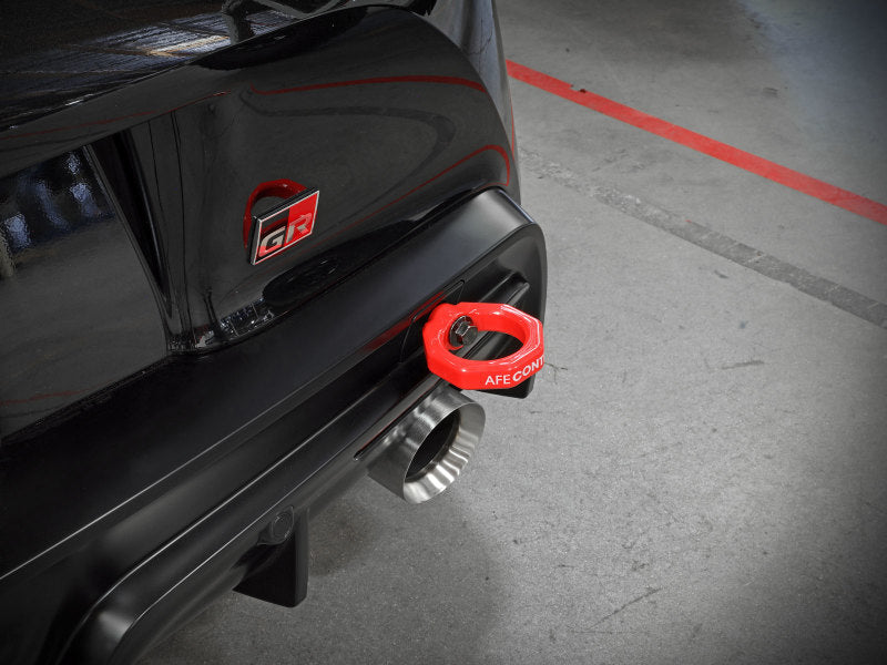 Gancho de remolque trasero aFe Control Rojo 20-21 Toyota GR Supra (A90)