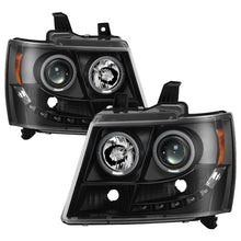 Cargar imagen en el visor de la galería, Spyder Chevy Suburban 1500 07-14 Projector Headlights LED Halo LED All Black PRO-YD-CSUB07-HL-BKV2